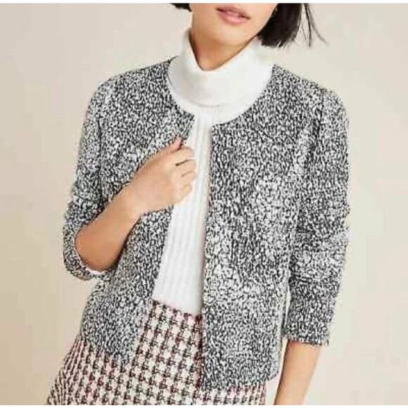 Anthropologie Dolan Black White Eva Jacket Sz M - Picture 1 of 7